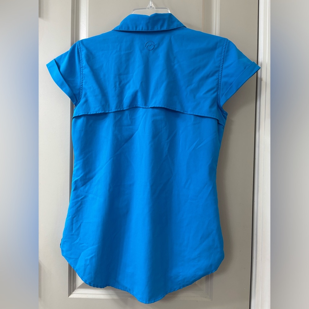 Magellan Outdoors Women's Blue Button-Down Shirt - Picture 3 of 5